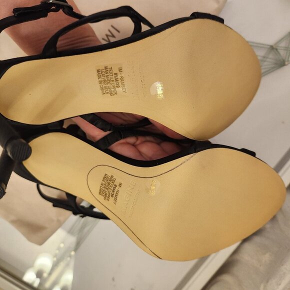 Imagine Vince Camuto Ramsey Black Satin Heeled Sandals. NIB. Size 8.5 - Picture 8 of 11